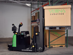 Autonomous Counterbalanced Fork Truck first in Silverback series from Vecna Robotics